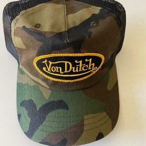 New! Von Dutch Camo Trucker Hat